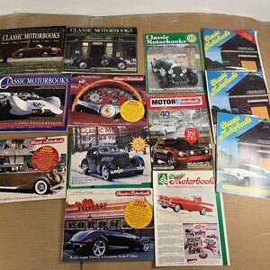 Lot of 13 Classic Motorbooks Catalog 1990s, 2000s Hot Rod Racing Restoration Tec